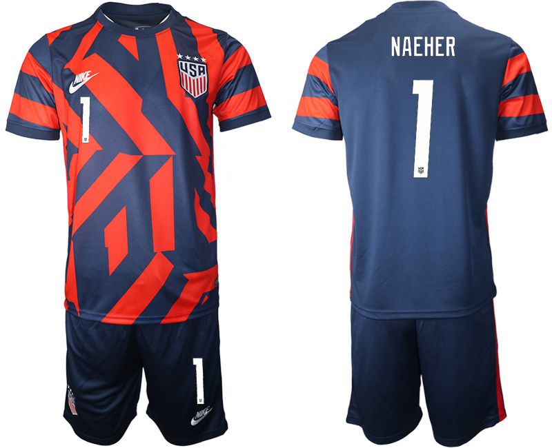 Men 2020-2021 National team United States away #1 blue Nike Soccer Jersey